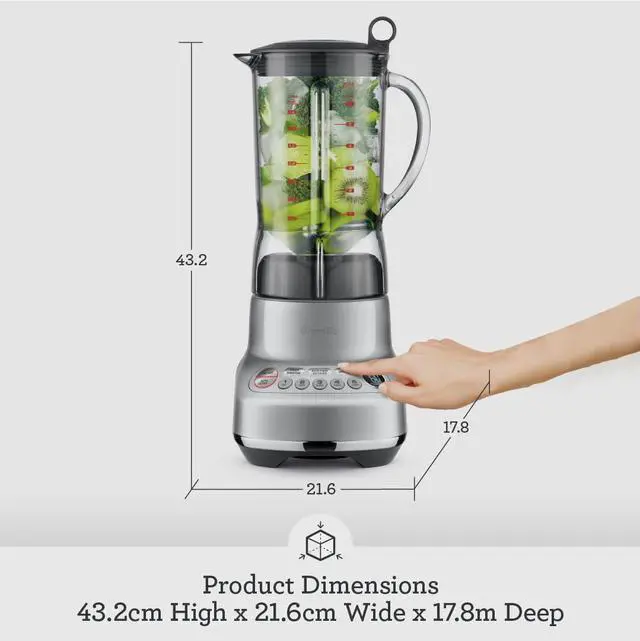 Alt view image 3 of 7 - Breville BBL620SIL Fresh and Furious LcD Kinetix Blender, 15 Litre Jug, Silver