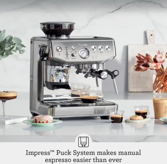 Alt view image 8 of 8 - Breville the Barista Express Impress Espresso Machine, Coffee Machine, Coffee Maker, Espresso Maker, BES876BSS - Brushed Stainless Steel