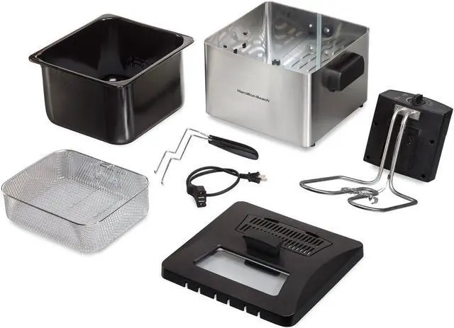 Alt view image 2 of 5 - Hamilton Beach® Professional-Style 5 Litre Deep Fryer with Timer, Stainless Steel, 35043C