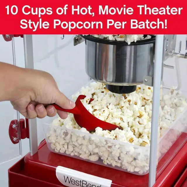 Alt view image 12 of 12 - West Bend PCMC20RD13 Popcorn Cart Popcorn Maker