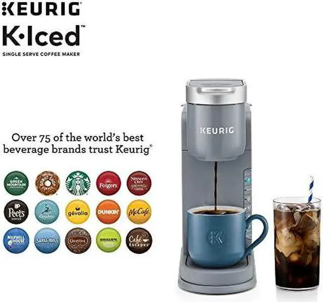 Alt view image 9 of 14 - Keurig K-Iced Single Serve Coffee Maker Arctic Gray (5000371871)