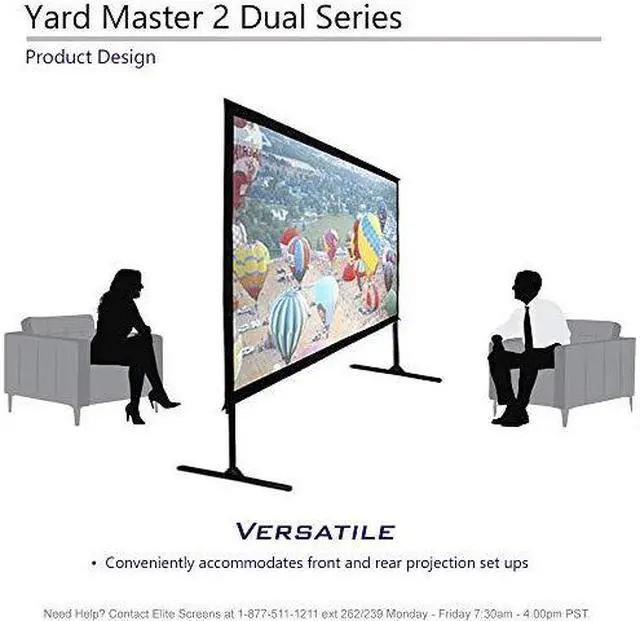 Alt view image 15 of 19 - Elite Screens OMS120H2-DUAL Yard Master 2 Dual Series Outdoor Projector Screen