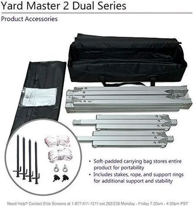 Alt view image 18 of 19 - Elite Screens OMS120H2-DUAL Yard Master 2 Dual Series Outdoor Projector Screen