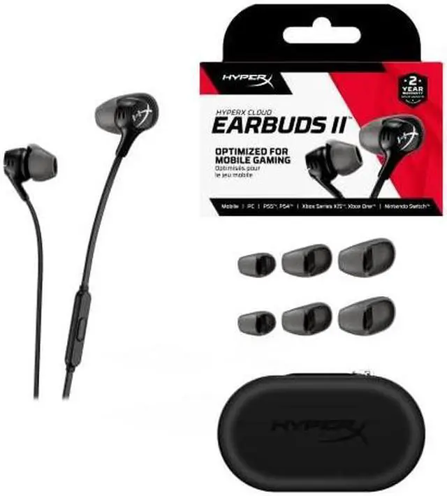 Alt view image 9 of 14 - HyperX Cloud Earbuds II - Gaming Earbuds with Mic - Black