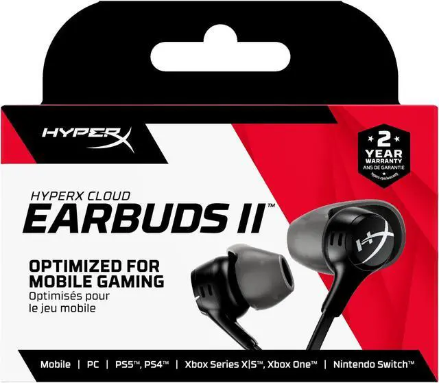 Alt view image 12 of 14 - HyperX Cloud Earbuds II - Gaming Earbuds with Mic - Black