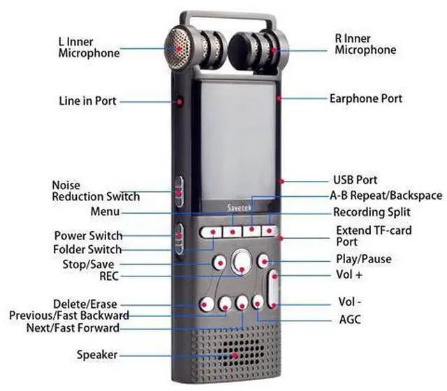 Alt view image 2 of 7 - Professional Voice Activated Digital Voice Recorder 16GB USB Spy Pen Non-Stop 70hrs Recording PCM 1536Kbps,Support TF-Card, Cellphone Recorder and Dictaphone Recorder
