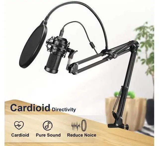 Alt view image 2 of 4 - Aokeo AK-60 Professional USB Streaming Podcast PC Microphone with AK-35 Suspension Scissor Arm Stand, Shock Mount, Pop Filter, Foam Cover, for Skype, Youtuber, Karaoke, Gaming, Recording, 2 pack