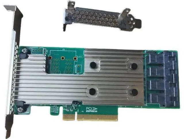 Alt view image 2 of 5 - SAS9305-16i SATA SAS 16 Port HBA 12Gbs RAID Controller Card Host Bus Adapter PCIe 3.0 x8 IT-Mode 05-25703-00 Card (9305-16i + 4 * 8643 SATA)