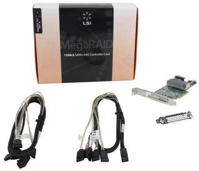 Alt view image 6 of 6 - LSI 9300 MegaRAID SAS 9361-8i (LSI00416) PCI-Express 3.0 x8 Low Profile SATA / SAS High Performance Eight-Port 12Gb/s RAID Controller (Kit)--Avago Technologies
