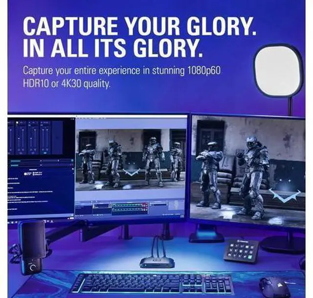 Alt view image 5 of 7 - Elgato HD60 X - Stream and Record in 1080p60 HDR10 or 4K30 with Ultra-low Latency on PS5/Pro, PS4/Pro, Xbox Series X/S, Xbox One X/S, in OBS and More, Works with PC and Mac