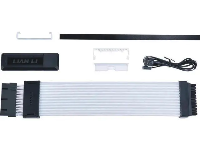 Alt view image 5 of 6 - LIAN-LI STRIMER Wireless 24 Pin and LIAN-LI STRIMER Wireless 12+4pin wide (12 Light Guides) Addressable RGB GPU Power Extension Cable Combo,Included Wireless Transmitter