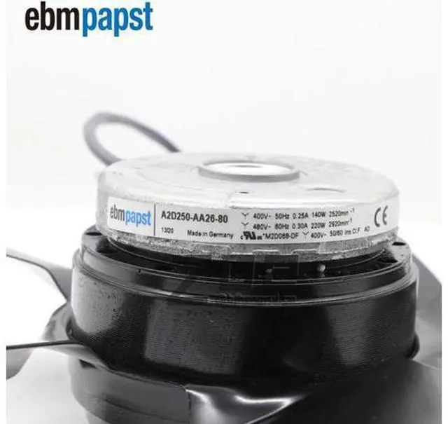 Alt view image 5 of 7 - Ebmpapst Axial Fan A2D250-AA26-80 M2D068-DF 400V 250mm Cooling Fans