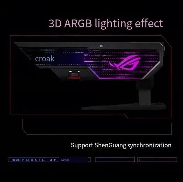 Alt view image 3 of 5 - R0G Player Naton Hecules computer graphics card stand supports RTx 5090 gaphics card and is compatible with AsUs computers of the 40 sernies.
