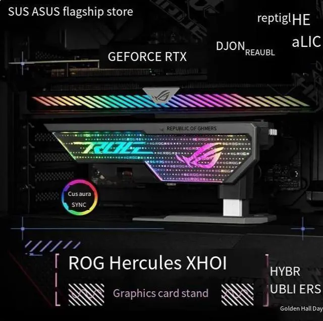 Alt view image 5 of 5 - R0G Player Naton Hecules computer graphics card stand supports RTx 5090 gaphics card and is compatible with AsUs computers of the 40 sernies.