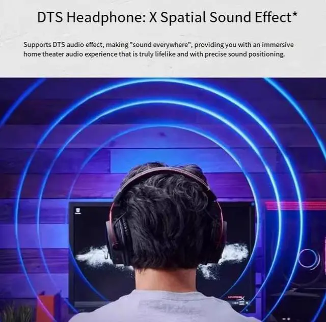 Alt view image 3 of 5 - HyperX Ultra Unknown Cloud Alpha Black and Red Over-Ear Headphones with 7,1 channel Sound System and cs Gaming Headset