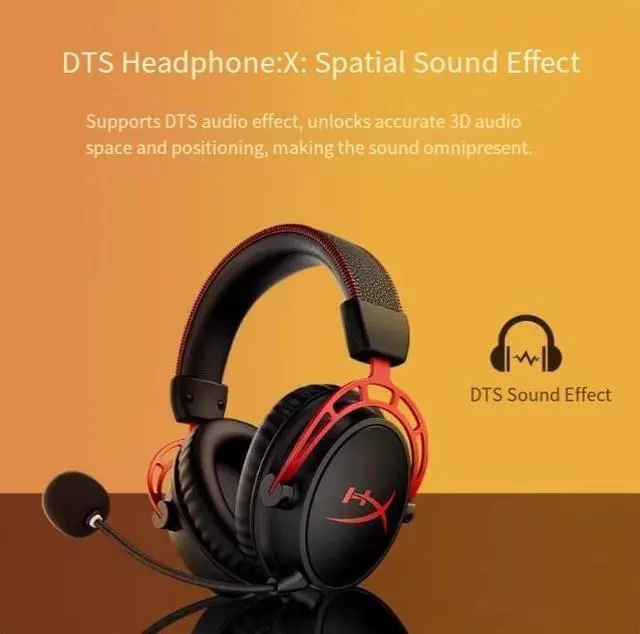 Alt view image 5 of 5 - HyperX Ultra Unknown Cloud Alpha Black and Red Over-Ear Headphones with 7,1 channel Sound System and cs Gaming Headset