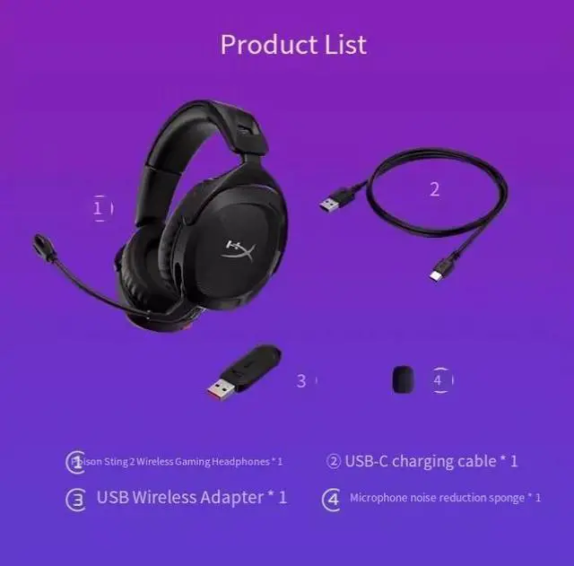 Alt view image 6 of 6 - HyperX Extreme Unknown Venom 2 Headset - Wired and Wireless 7.1cS GamingKingston Earphone