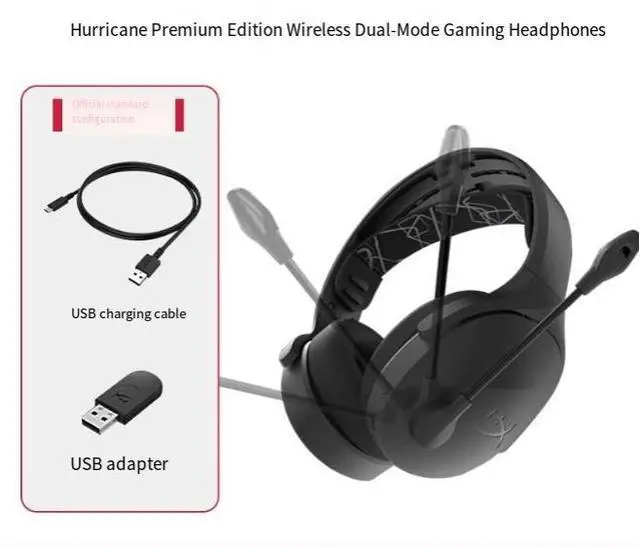 Main image of HyperX Hurricane Wireless Light Edition Over-Ear Bluetooth 2.4G Gaming Headphones Wireless Microphone