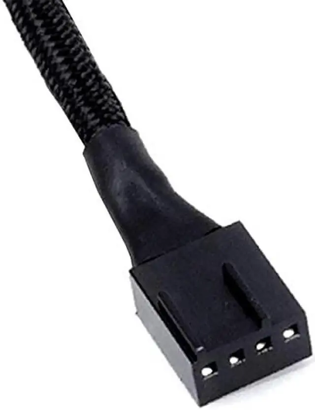 Alt view image 3 of 6 - 2 Pack 4Pin PWM Fan Splitter Cable Sleeved Braided Adapter Computer PC Fan Power Extension Cable 1 to 3 Converter for Computer ATX Case 4Pin3Pin Cooling Fan Cable 106 1 to 3