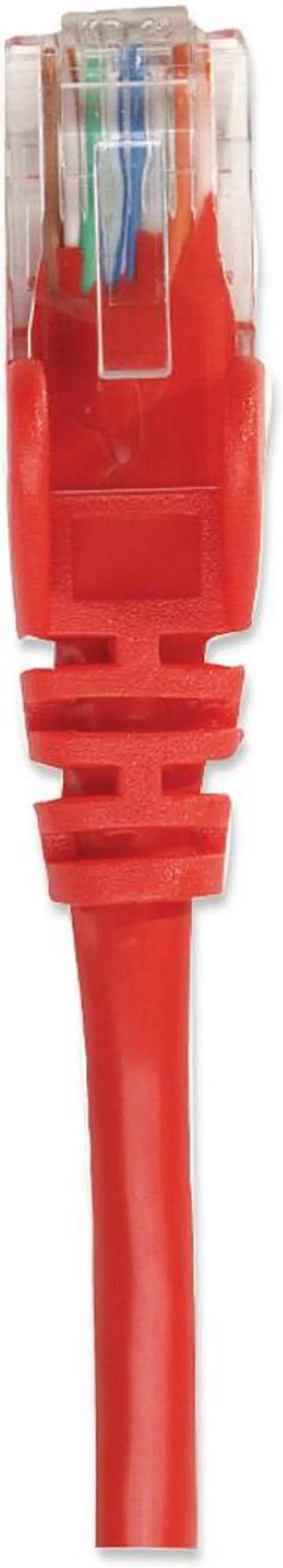 Alt view image 3 of 4 - Intellinet Network Cable, Cat6, UTP, RJ45 Male / RJ45 Male, 0.6 m (2 ft.), Red