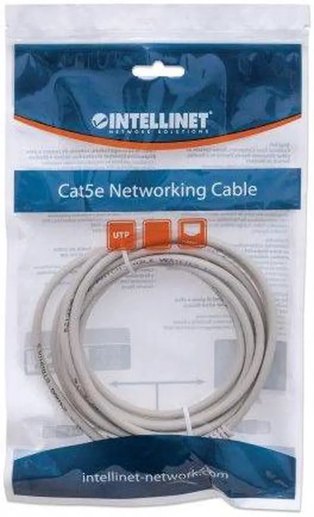 Alt view image 4 of 4 - Intellinet Network Cable, Cat6, UTP, RJ45 Male / RJ45 Male, 10.5 m (35 ft.), Gray