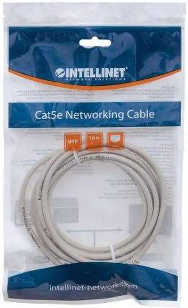 Alt view image 5 of 5 - Intellinet Network Cable, Cat5e, UTP, RJ45 Male / RJ45 Male, 0.15 m (0.5 ft.), Gray