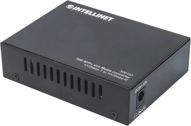 Alt view image 4 of 5 - Intellinet 10GBase-T to 10GBase-R Media Converter, 1 x 10 GB SFP+ Slot, 1 x 10GB RJ45 Port