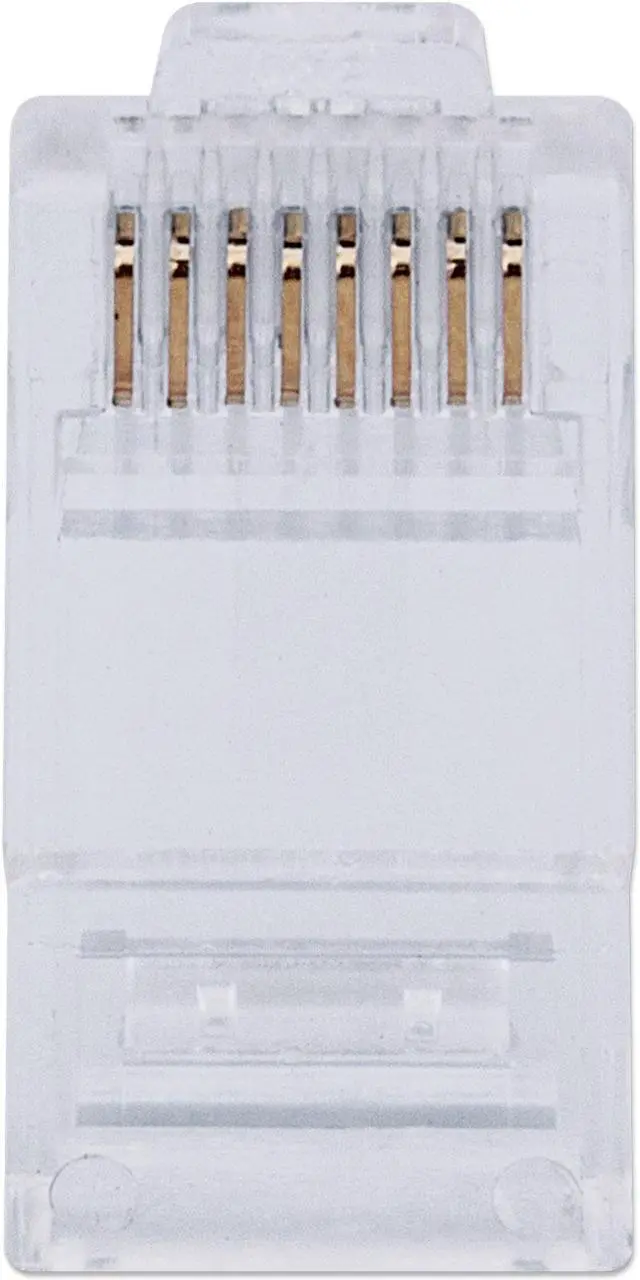 Alt view image 7 of 8 - Intellinet 100-Pack FastCrimp Cat5e RJ45 Modular Plugs, UTP, 3-prong, for Solid & Stranded Wire, 100 Plugs in Jar