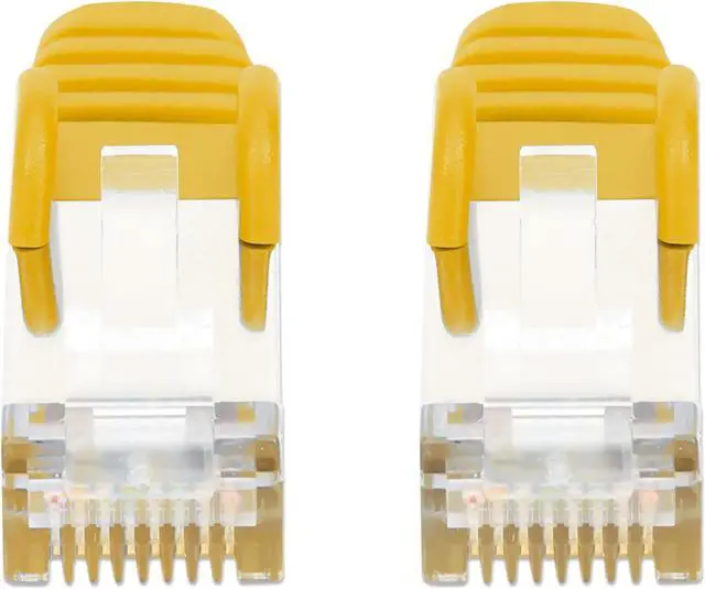 Alt view image 5 of 7 - Intellinet Cat8.1 U/FTP Slim Network Patch Cable, 0.5 ft., Yellow, 10-Pack, 40G, 2 GHz, 100% Copper, 30 AWG, RJ45, Stranded, Snag-free, Gold-plated Contacts