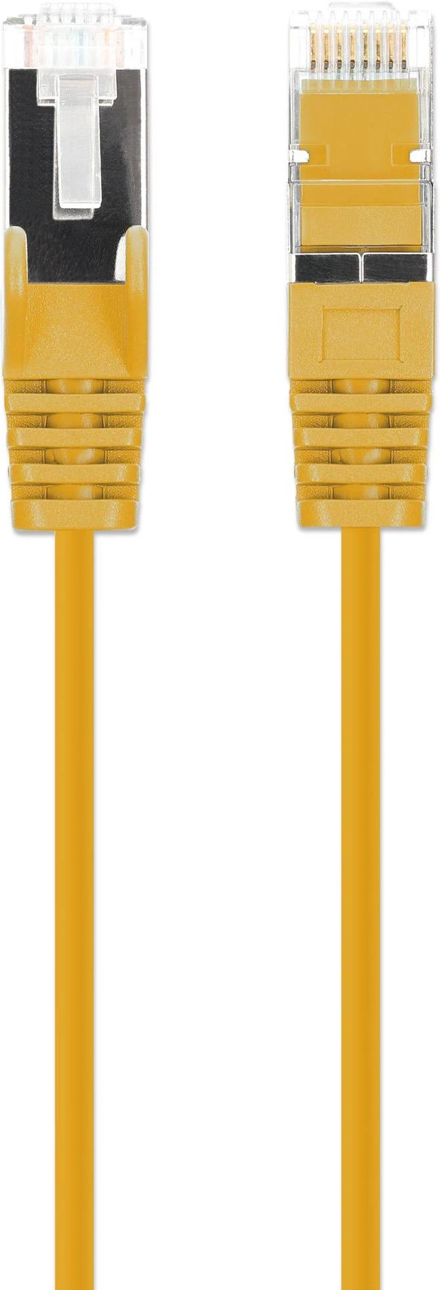 Alt view image 4 of 7 - Intellinet Cat8.1 U/FTP Slim Network Patch Cable, 1.5 ft., Yellow, 10-Pack, 40G, 2 GHz, 100% Copper, 30 AWG, RJ45, Stranded, Snag-free, Gold-plated Contacts