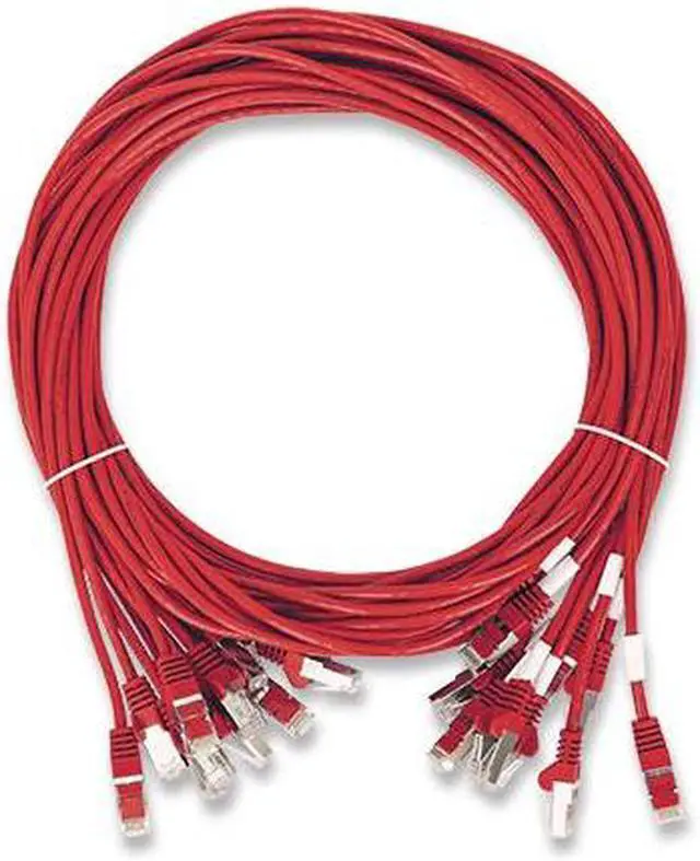 Alt view image 7 of 7 - Intellinet Cat8.1 U/FTP Slim Network Patch Cable, 0.5 ft., Red, 10-Pack, 40G, 2 GHz, 100% Copper, 30 AWG, RJ45, Stranded, Snag-free, Gold-plated Contacts