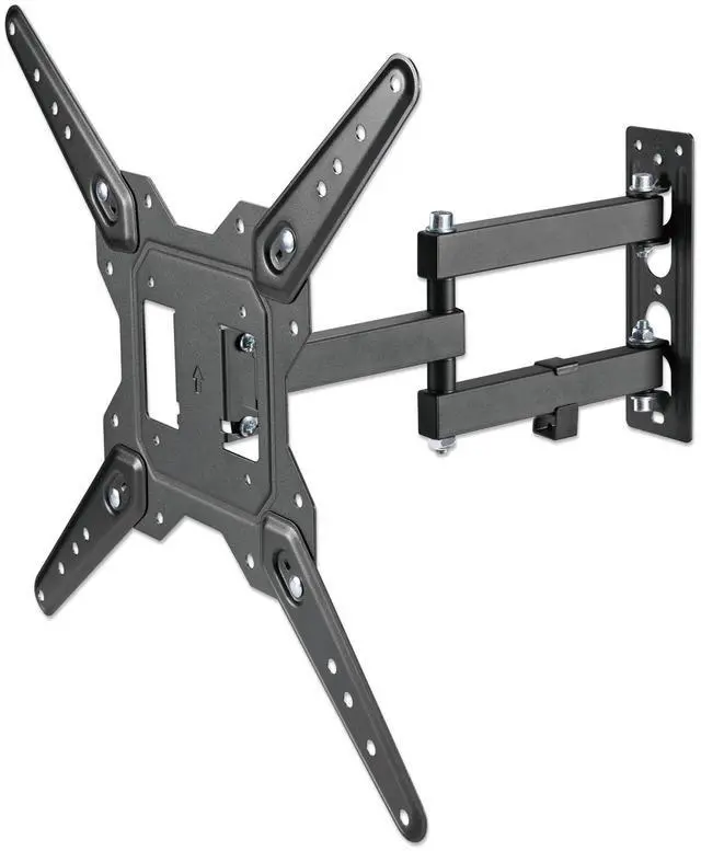 Main image of Manhattan Full Motion TV Wall Mount - Articulating Arm for 23-55 TVs, Space-Saving Design, +90° Swivel & Cable Management, Durable Steel - 462624