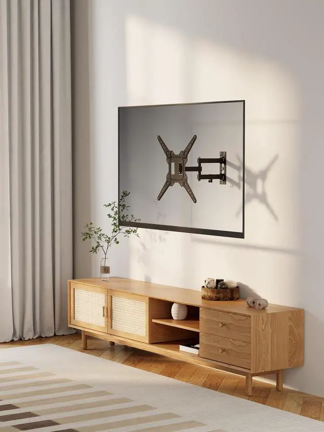 Alt view image 6 of 7 - Manhattan Full Motion TV Wall Mount - Articulating Arm for 23-55 TVs, Space-Saving Design, +90° Swivel & Cable Management, Durable Steel - 462624