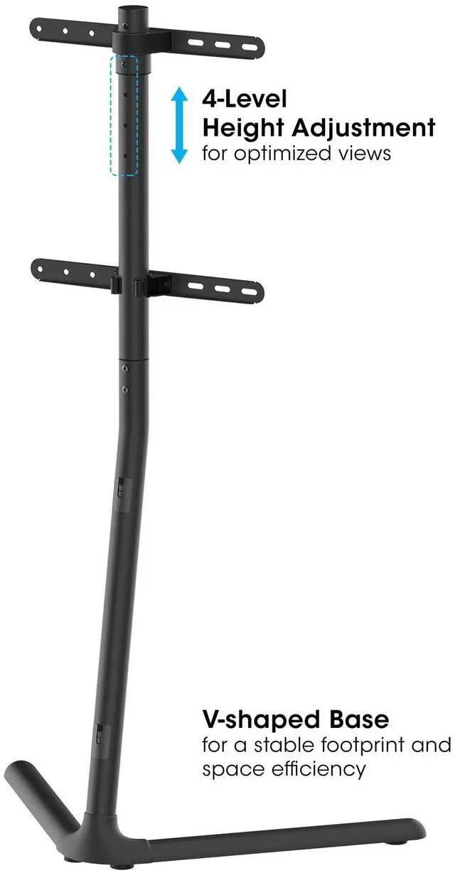 Alt view image 5 of 7 - Portable Height-Adjustable Swivel TV Stand - Stylish, Versatile Mount for 32-70 TVs with Cable Management & Safety Features - 462631