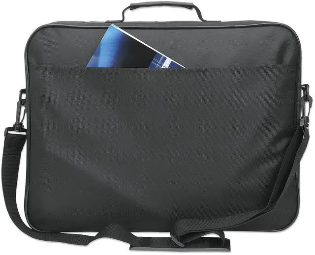 Alt view image 16 of 19 - Manhattan Cambridge Carrying Case (Briefcase) for 17.3" Apple Notebook - Black - Weather Resistant, Spill Resistant, Wear Resistant, Bump Resistant, Scratch Resistant, Anti-slip Shoulder Strap -