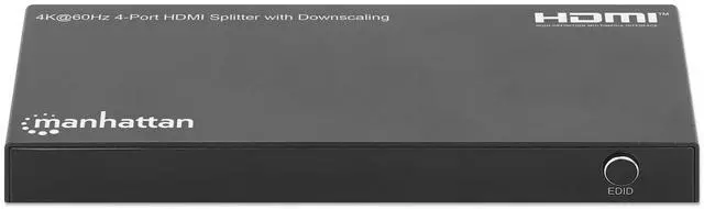Alt view image 12 of 14 - Manhattan 4K@60Hz 4-Port HDMI Splitter with Downscaling - 3840 x 2160 - 600 MHzMaximum Video Bandwidth - 4-way - A/V Receiver, Projector, Monitor, PC, Digital Signage, Notebook, Television, Video Game