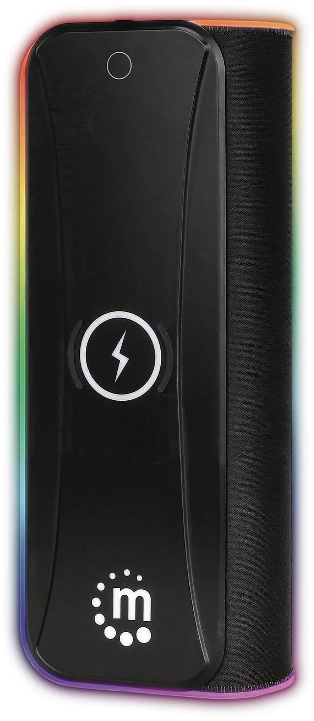 Alt view image 3 of 8 - MANHATTAN XXL RGB LED Gaming Mouse Pad w/Wireless Charger, Large Gaming Mousepad with LED Light, Keyboard Pad with Non-Slip Rubber Base, Waterproof Mouse Pad