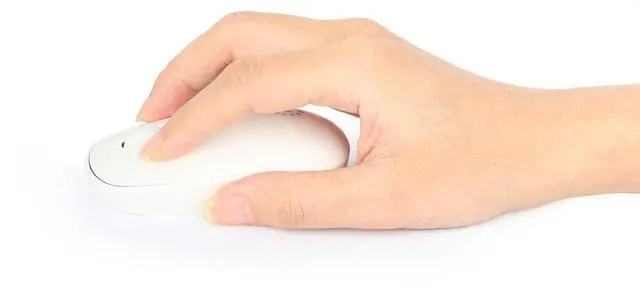 Alt view image 5 of 7 - MANHATTAN Wireless Mouse, 2.4G with USB-A Plug Slim Portable Computer Mouse with Nano Receiver for PC, Laptop, Computer, Notebook (White) - 190329