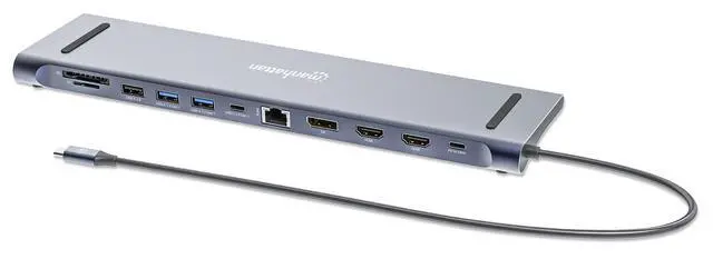 Alt view image 8 of 14 - USB-C DOCK/HUB/READER 10-PORT