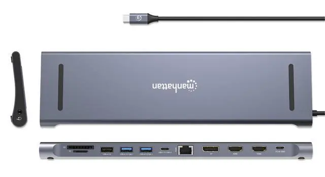 Alt view image 12 of 14 - USB-C DOCK/HUB/READER 10-PORT