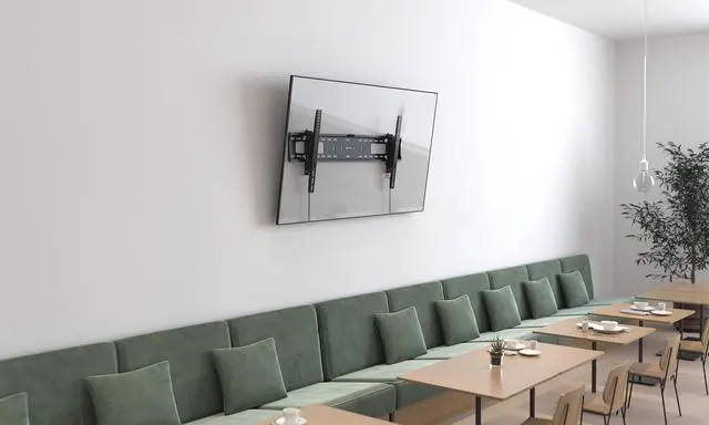 Alt view image 9 of 14 - Manhattan Anti-Theft Tilting TV Wall Mount with Extension -  Extends 75 to 136 mm (2.94 to 5.34 in.), Black