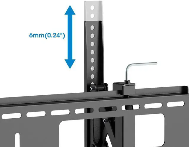 Alt view image 11 of 14 - Manhattan Anti-Theft Tilting TV Wall Mount with Extension -  Extends 75 to 136 mm (2.94 to 5.34 in.), Black