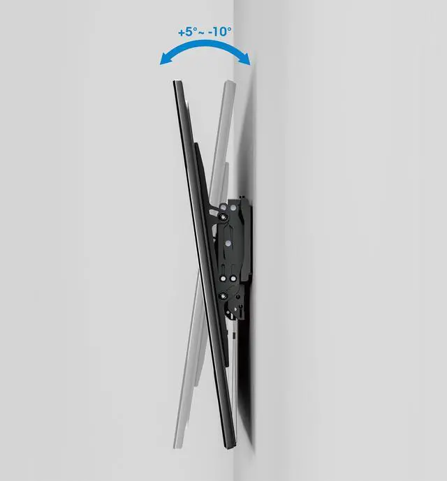 Alt view image 10 of 14 - Manhattan Anti-Theft Tilting TV Wall Mount with Extension -  Extends 75 to 136 mm (2.94 to 5.34 in.), Black