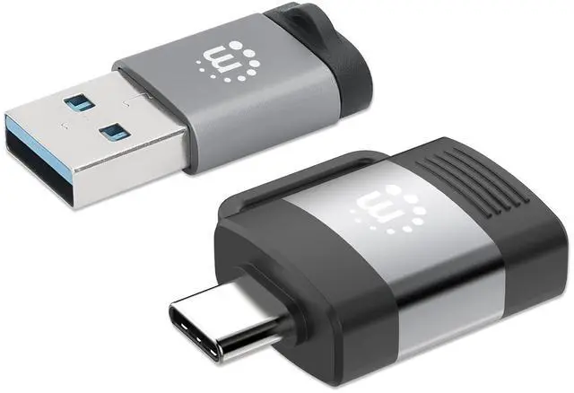 Alt view image 16 of 20 - Manhattan 2-Piece Set: USB-C to USB-A & USB-A to USB-C Adapters - 1 x 24-pin USB 3.2 (Gen1) Type C - Male, 1 x 9-Pin USB 3.2 (Gen1) Type A - Female - 1 x 24-pin USB 3.2 (Gen1) Type C - Female, 1 x