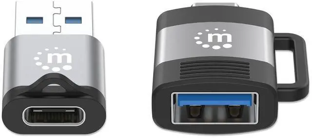 Alt view image 17 of 20 - Manhattan 2-Piece Set: USB-C to USB-A & USB-A to USB-C Adapters - 1 x 24-pin USB 3.2 (Gen1) Type C - Male, 1 x 9-Pin USB 3.2 (Gen1) Type A - Female - 1 x 24-pin USB 3.2 (Gen1) Type C - Female, 1 x