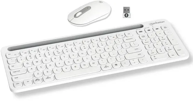 Main image of MANHATTAN Wireless Keyboard and Mouse Set Bluetooth & 2.4 GHz for Multi-Device Switching Wireless Keyboard Mouse, Cordless Keyboard and Mouse Combo, Computer Keyboard Wireless with Mouse - 180580