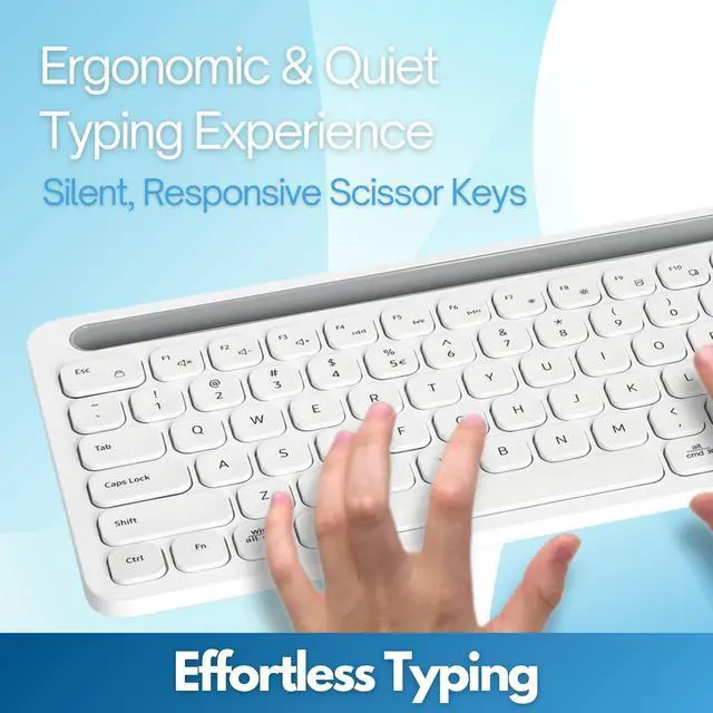 Alt view image 5 of 7 - MANHATTAN Wireless Keyboard and Mouse Set Bluetooth & 2.4 GHz for Multi-Device Switching Wireless Keyboard Mouse, Cordless Keyboard and Mouse Combo, Computer Keyboard Wireless with Mouse - 180580