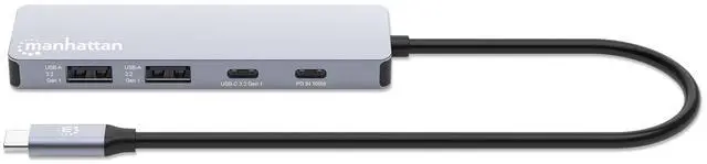 Alt view image 5 of 7 - Manhattan 5-in-1 USB-C Docking Station: 4K HDMI, 100W PD Charging & Multiport Hub for Laptops, Tablets & Phones - 190411