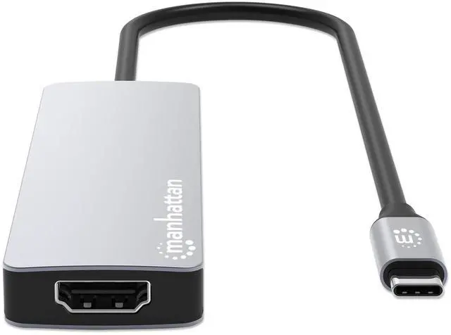 Alt view image 6 of 7 - Manhattan 5-in-1 USB-C Docking Station: 4K HDMI, 100W PD Charging & Multiport Hub for Laptops, Tablets & Phones - 190411