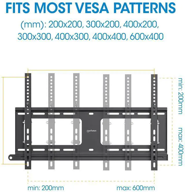 Alt view image 3 of 7 - Manhattan Outdoor Anti-Theft Tilting TV Wall Mount for 37-86 Inch Displays, Weatherproof & Secure for Patios & Poolside, Flexible Viewing Angles - 462143